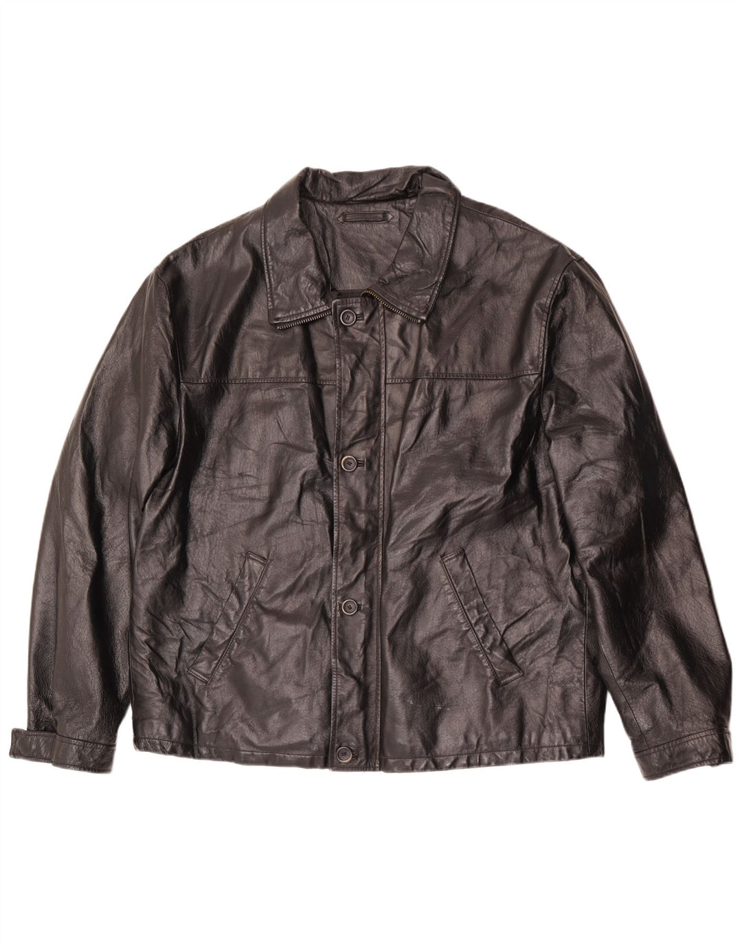 La Pelle Herre Læderjakke IT 58 4XL Sort