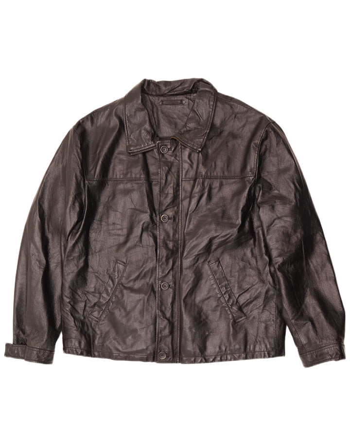 La Pelle Herre Læderjakke IT 58 4XL Sort
