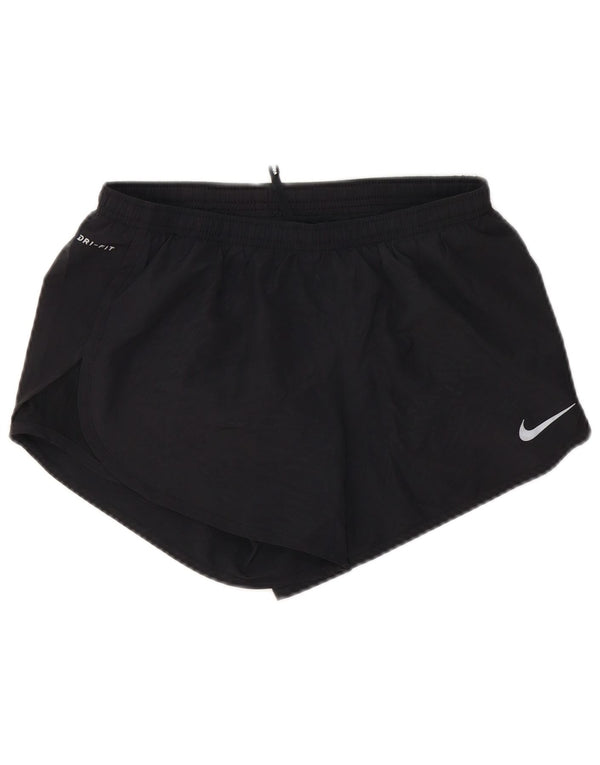 Nike Womens Dri Fit Sport Shorts UK 8 Small Black Polyester