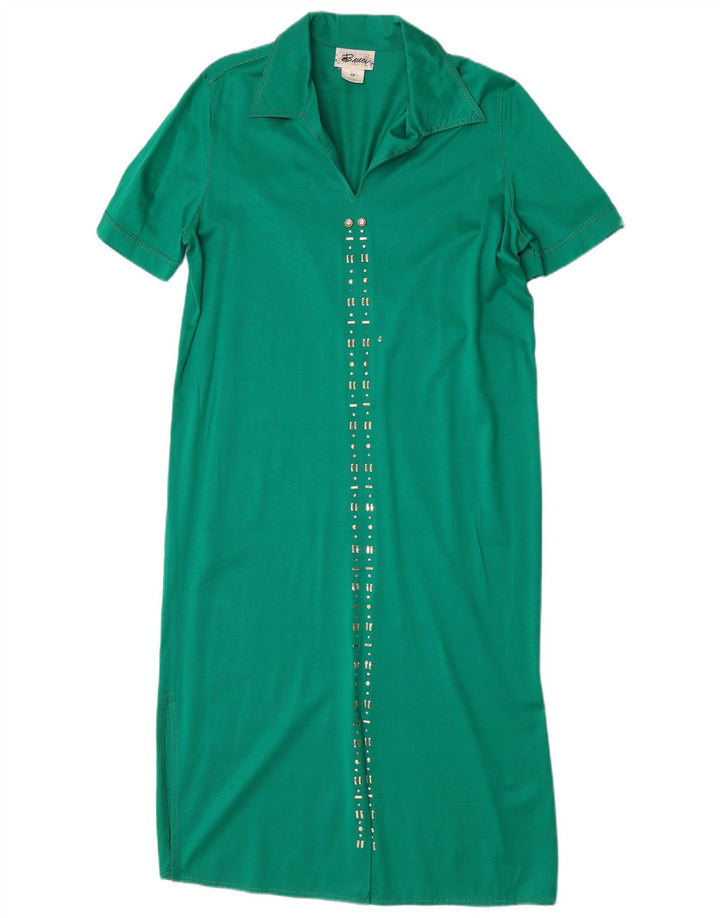 Bucci Dame Polo Dress IT 46 Stor Grøn Bomuld