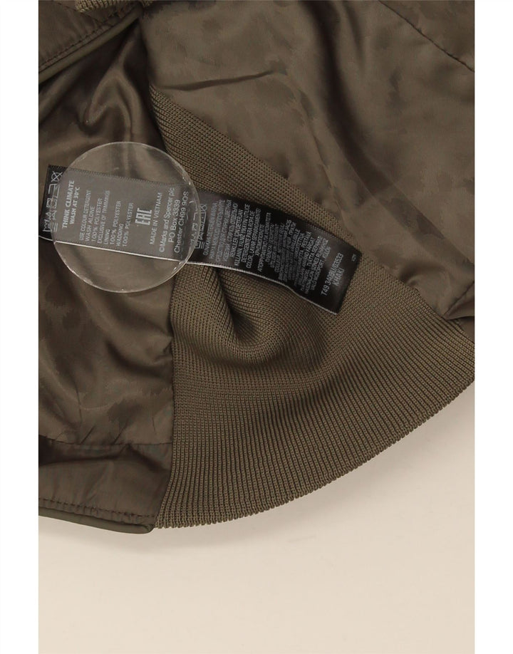 Marks & Spencer Quiltet jakke til kvinder UK 14 Stor Khaki Polyester