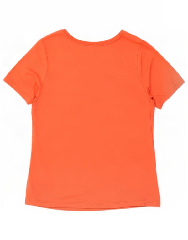 Nike piger Dri Fit grafisk T-shirt top 13-14 år XL orange polyester