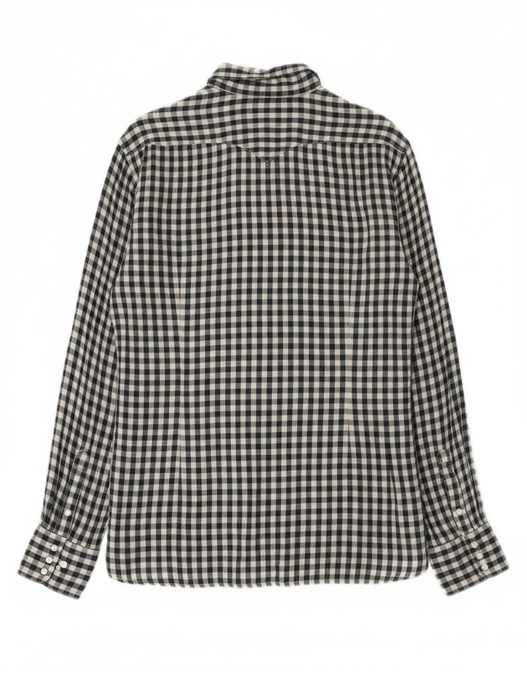 Stefanel herre vestlig skjorte stor marineblå Gingham bomuld