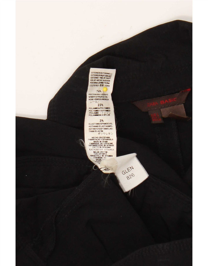 Zara Womens Bomber Jacket UK 14 Large Black Viscose