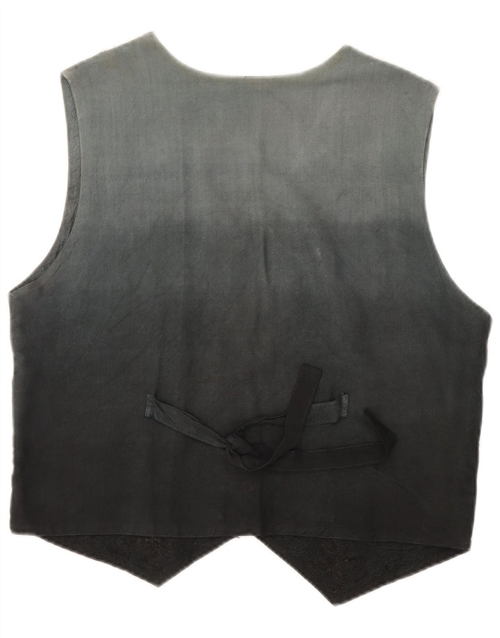 VINTAGE Damevest UK 16 Large Black Floral