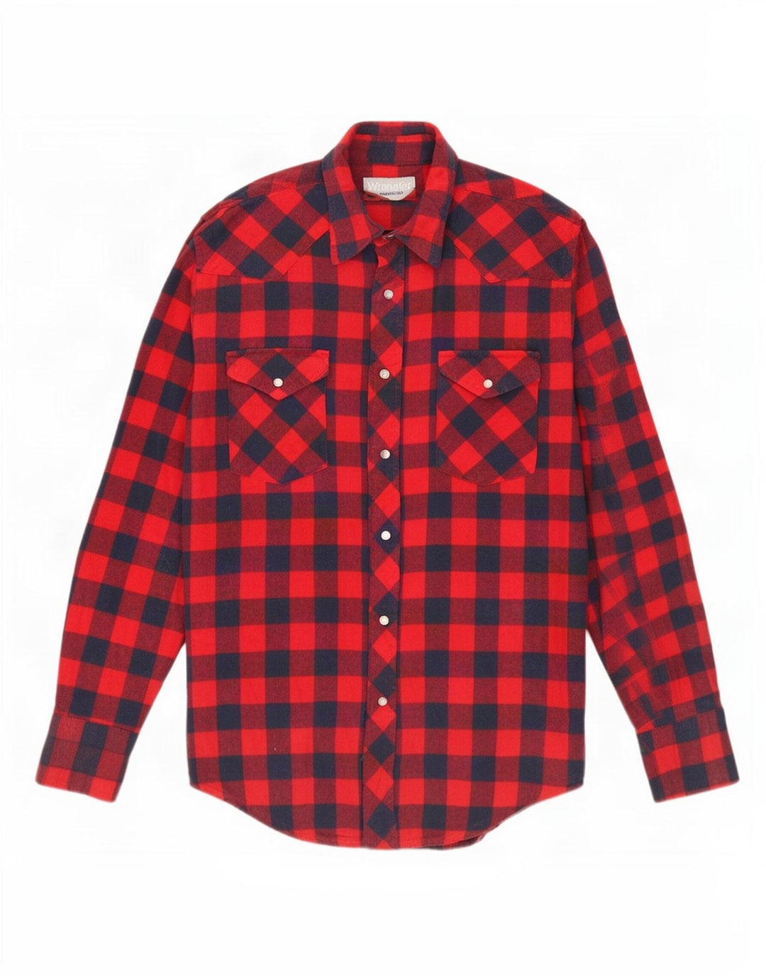Wrangler Herre Flanelskjorte Medium Rød Gingham Bomuld