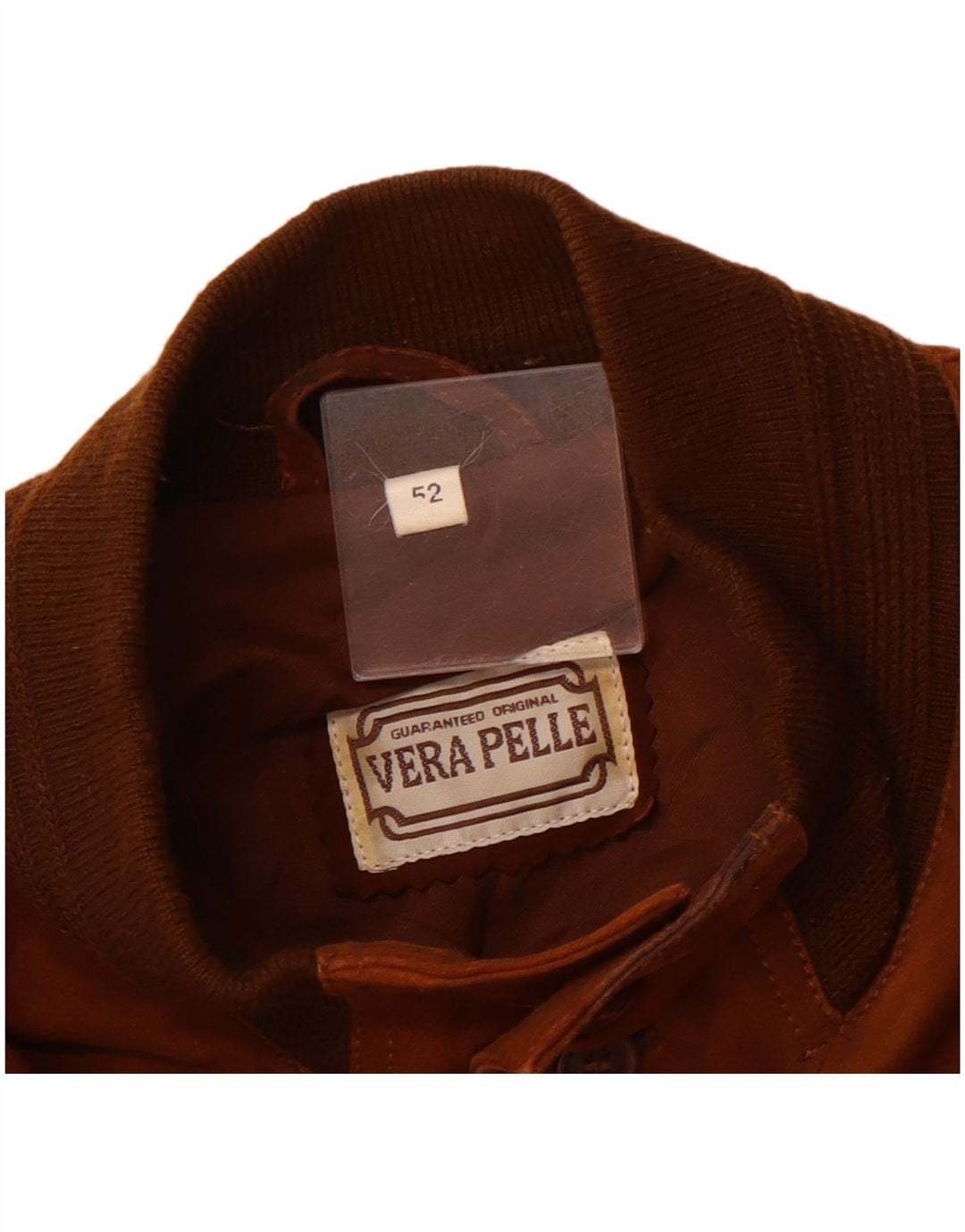 VINTAGE Bomberjakke i ruskind til mænd IT 52 XL brunt læder