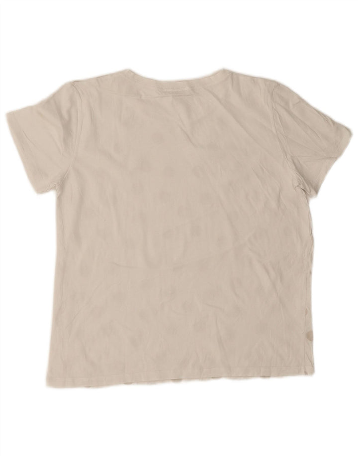 Zara T-Shirt Top UK 14 Medium White Polka Dot