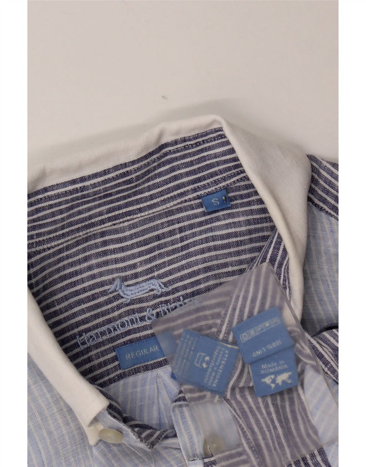 Harmont & Blaine Herre Regular Fit-skjorte, lille blå Colourblock-linned