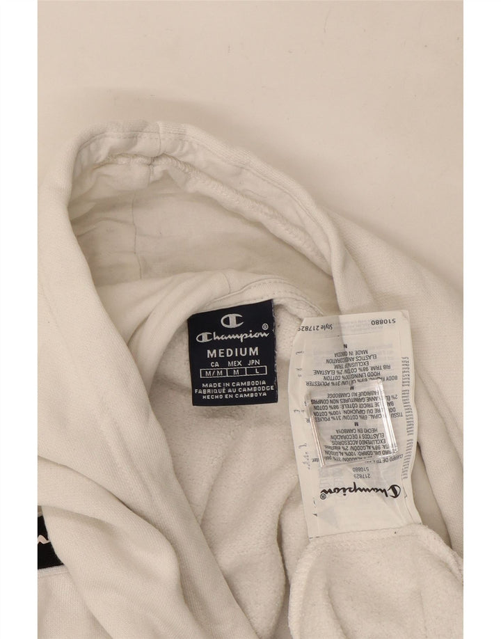 Champion Herre grafisk hættetrøje Jumper Medium White Colourblock Bomuld