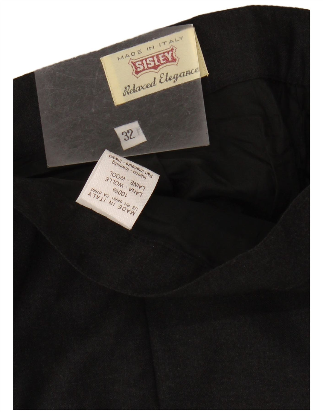 SISLEY Womens Pencil Skirt W32 Large  Black Wool