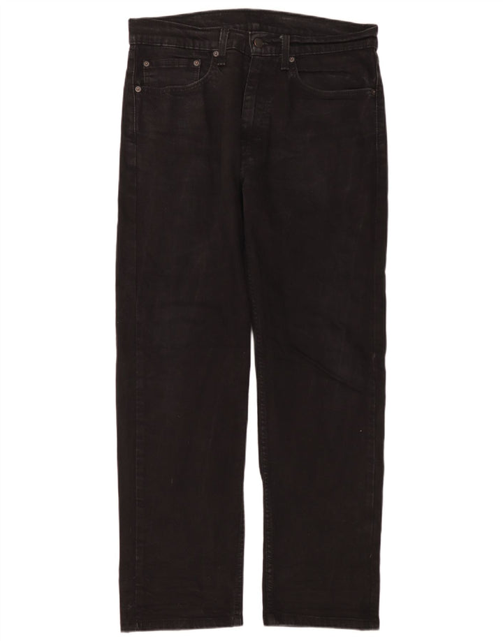 Levi's Herre 505 Straight Jeans W34 L30 Sort Bomuld