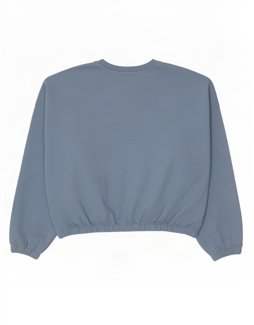 Adidas Womens Crop Oversized Sweatshirt Jumper UK 8 Small Blue Cotton