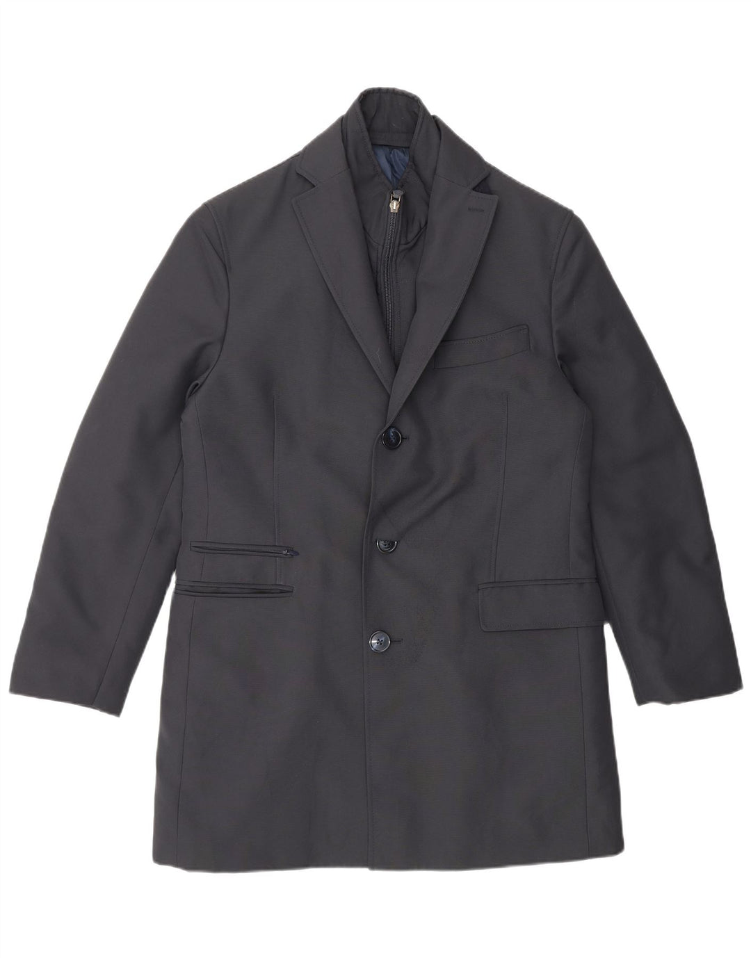 Angelico Herre Longline 3-knaps blazerjakke IT 46 Small Navy Blue