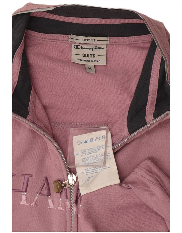 Champion Womens Easy Fit Grafisk træningsdragt Topjakke UK 14 Medium Pink