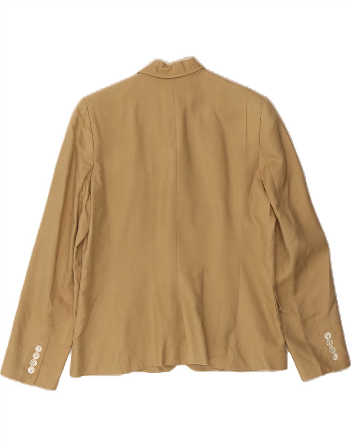 RALPH LAUREN Womens 3 Button Blazer Jacket US 12 Large Beige Cotton Vintage Ralph Lauren and Second-Hand Ralph Lauren from Messina Hembry 
