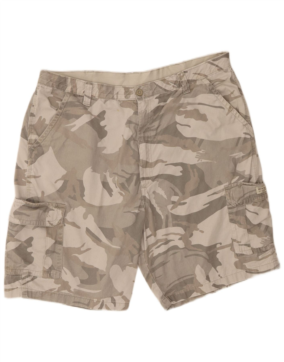 Wrangler Herre Cargo Shorts W42 2XL Grå Camouflage Bomuld