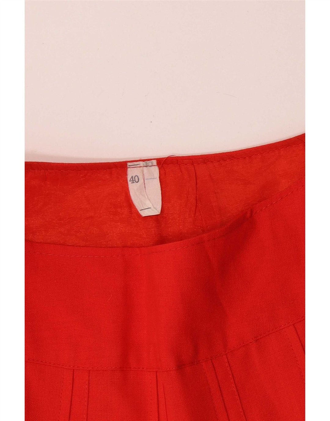 Vintage dame mini plisseret nederdel IT 40 Small W26 Rød