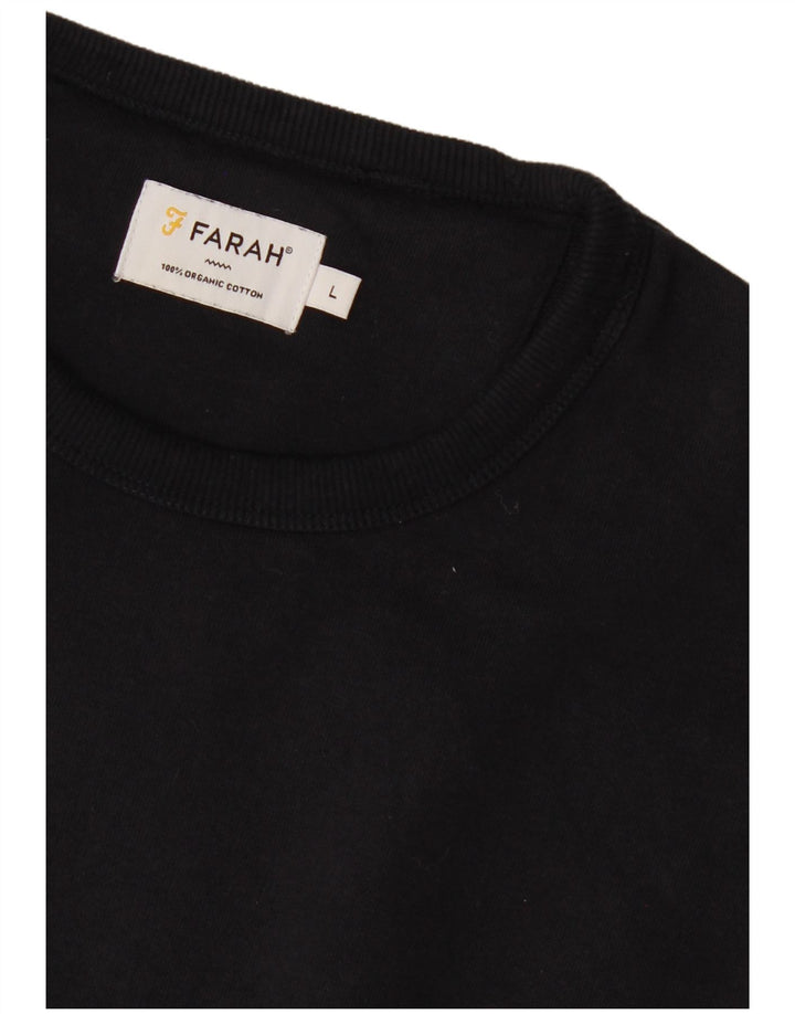 Farah Herre Sweatshirt Jumper Stor Marineblå Bomuld
