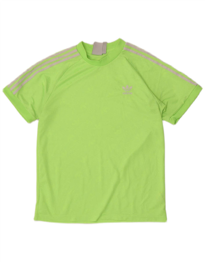 Adidas Grafisk T-shirt top mellem grøn polyester til mænd