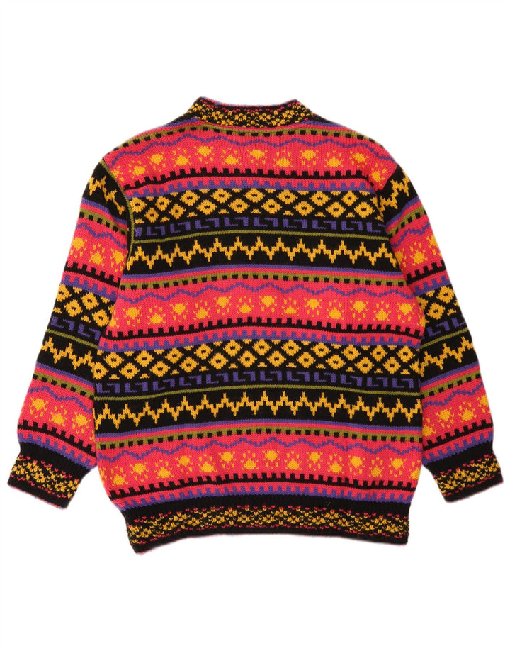 Vintage Dame Turtle Neck Jumper Sweater UK 10 Small Multicolored