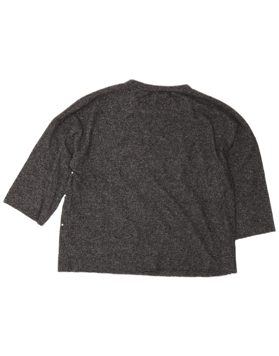 Zara Dame Oversized Top 3/4 ærme UK 14 Medium Grey Polyester