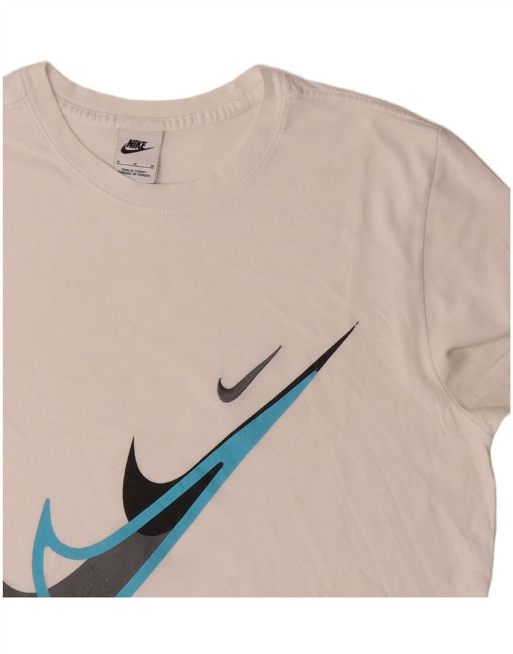 Nike grafisk t-shirt til mænd, medium hvid bomuld