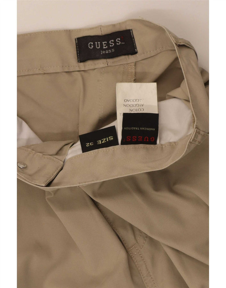 Guess Straight Cargo Bukser til mænd W32 L30 Beige Bomuld