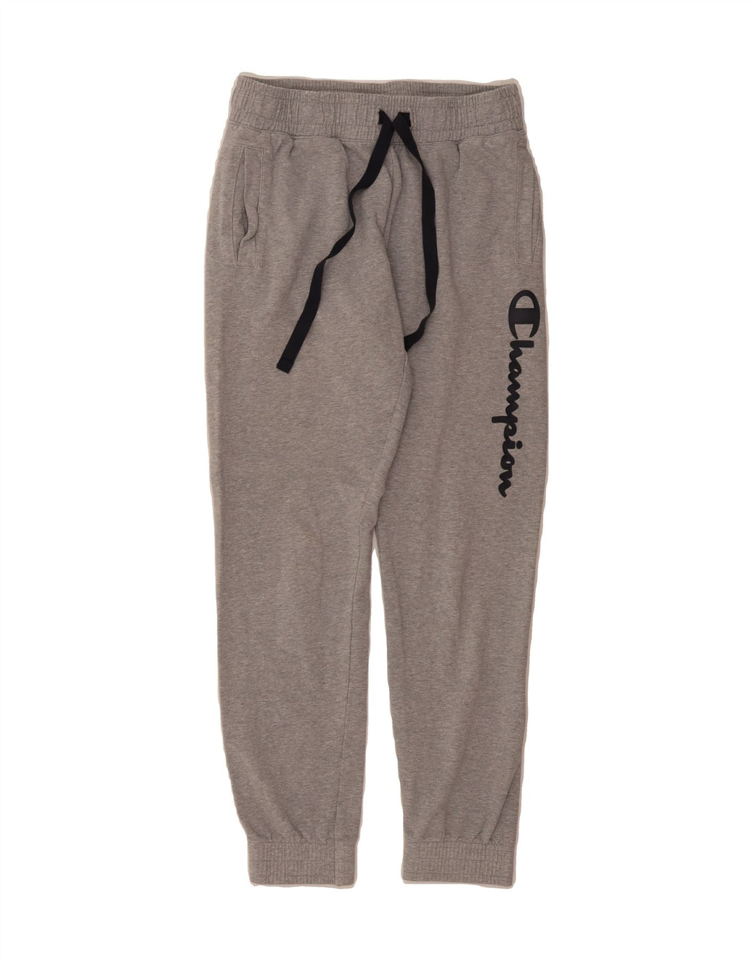 CHAMPION Mens Graphic Tracksuit Trousers Joggers Small  Grey Cotton Vintage Champion and Second-Hand Champion from Messina Hembry 