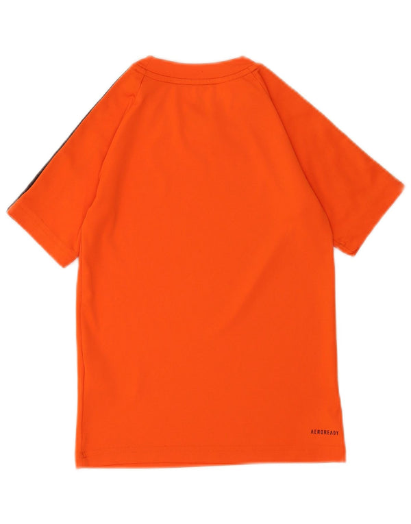 Adidas Boys Aeroready T-Shirt Top 7-8 år Orange Polyester