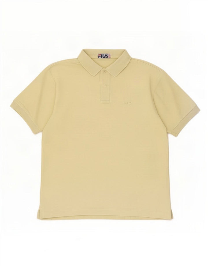 Fila Poloskjorte til mænd IT 48 Medium Gul