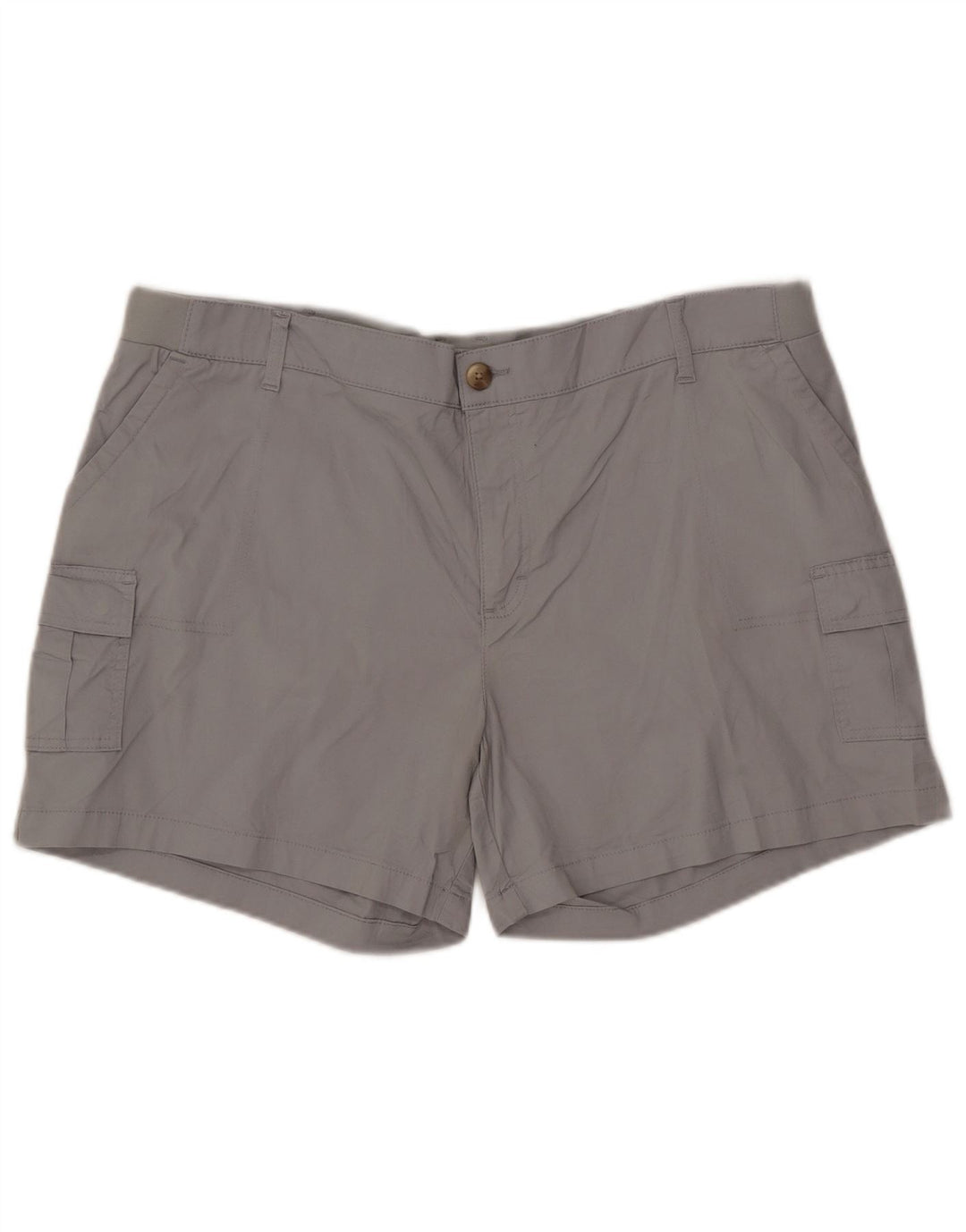 LEE Womens Regular Fit Mid Rise Cargo Shorts US 22 3XL W42 Grå Bomuld