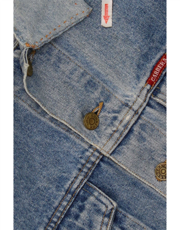 Carrera Herre Distressed Denim Jacket UK 36 Small Blue Cotton
