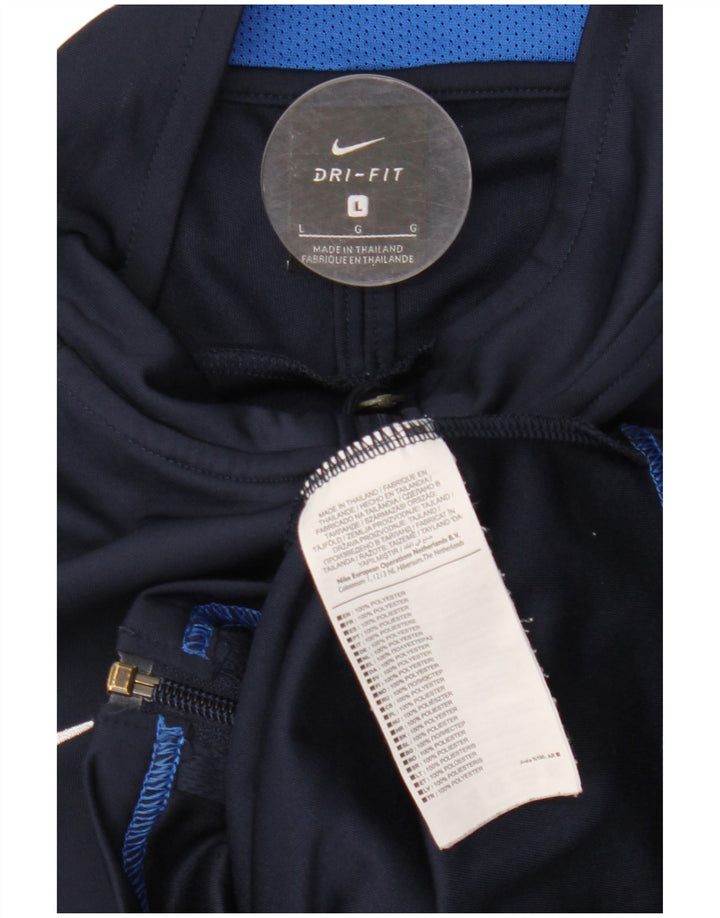 Nike Herre Dri Fit træningsdragt Topjakke Stor marineblå farveblok