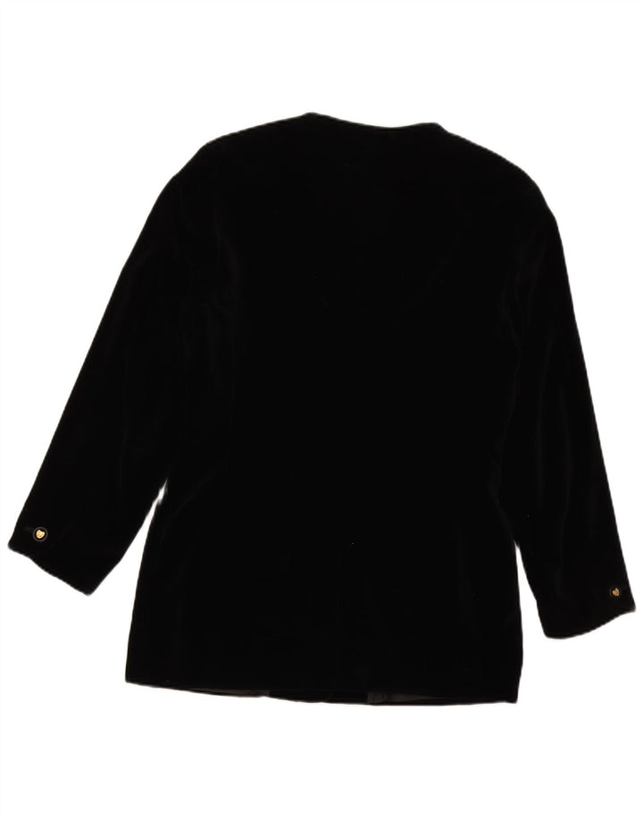 BOGNER Womens 5 Button Blazer Jacket UK 14 Medium Black