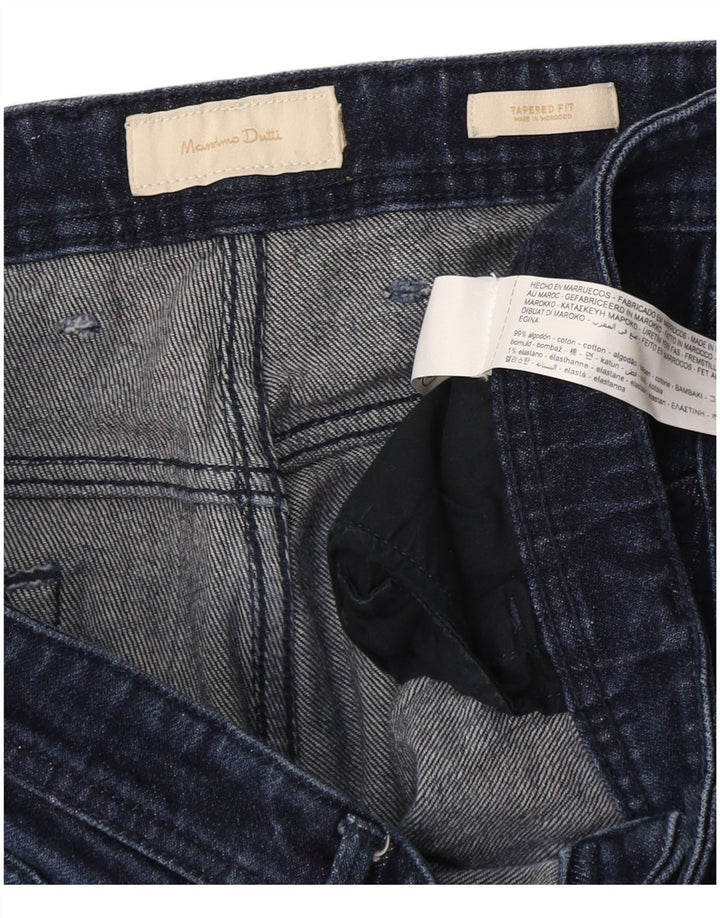 Massimo Dutti Herre Tapered Jeans W38 L28 Marineblå Bomuld