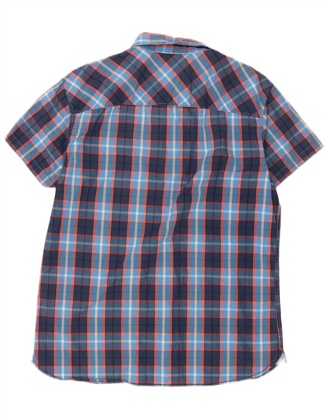 Jack & Jones kortærmet herreskjorte XL marineblå ternet