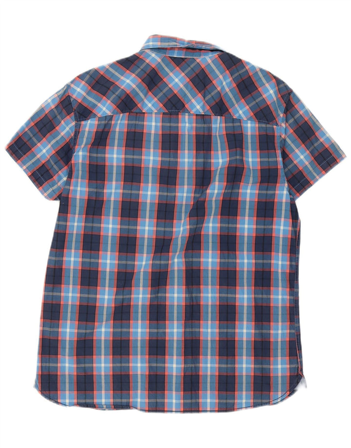 Jack & Jones kortærmet herreskjorte XL marineblå ternet
