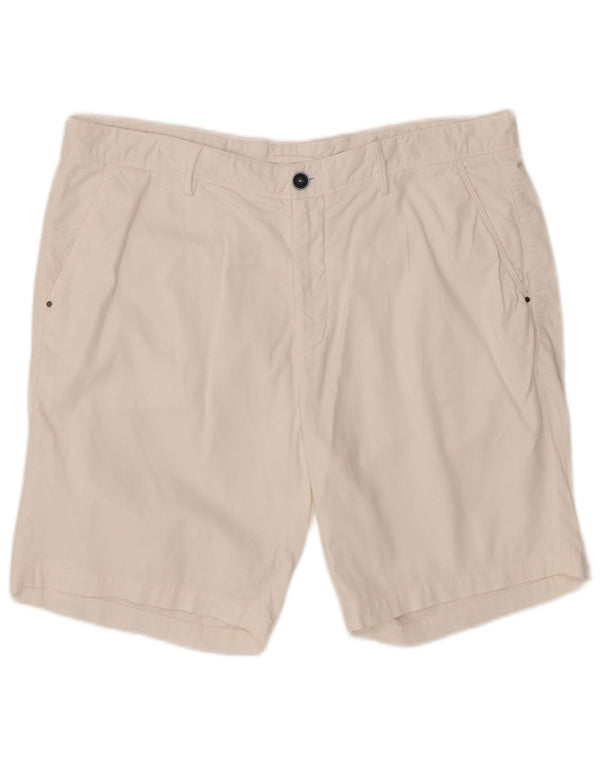 Massimo Dutti Herre Chino Shorts EU 46 XL W38 Hvid Bomuld