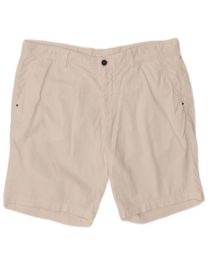 Massimo Dutti Herre Chino Shorts EU 46 XL W38 Hvid Bomuld