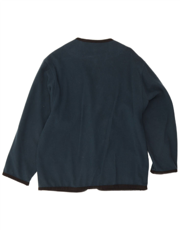 Vintage dame cardigan sweater UK 12 Mellem marineblå uld
