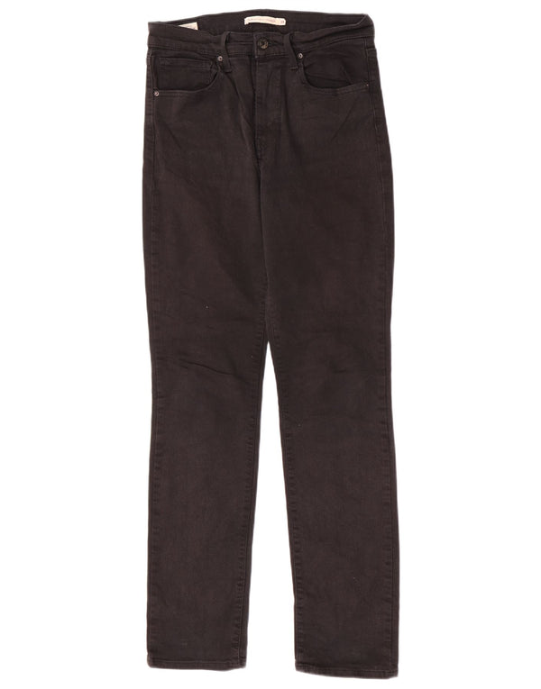 Levi's Womens 724 Højtaljede lige jeans W30 L30 sort bomuld