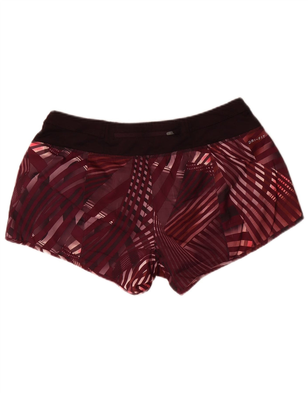 Nike Dame Dri Fit sportsshorts UK 14 Medium Burgundy ternet polyester