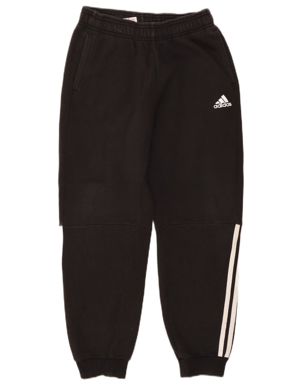 Adidas Drenge Træningsdragt Bukser Joggers 11-12 År Sort Bomuld