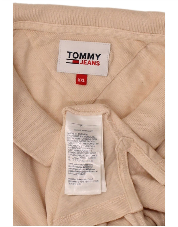 TOMMY HILFIGER Mens Polo Shirt 2XL Pink Cotton