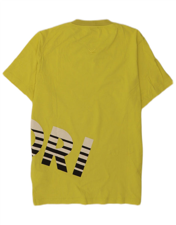 Kenzo Herre grafisk T-shirt Top Medium Gul Bomuld