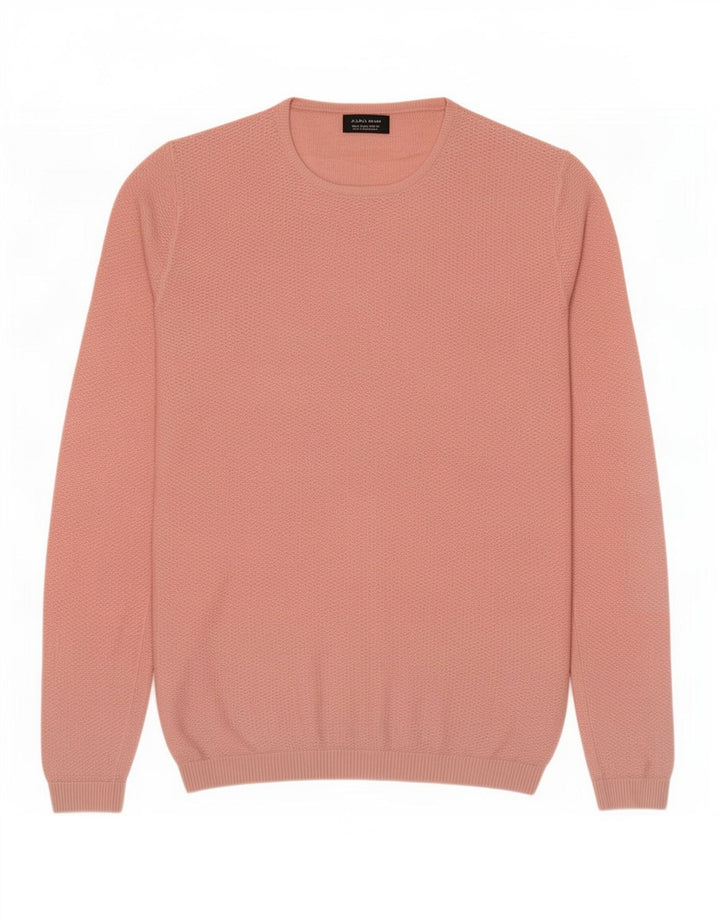 Zara Herre Crew Neck trøje Sweater Large Pink