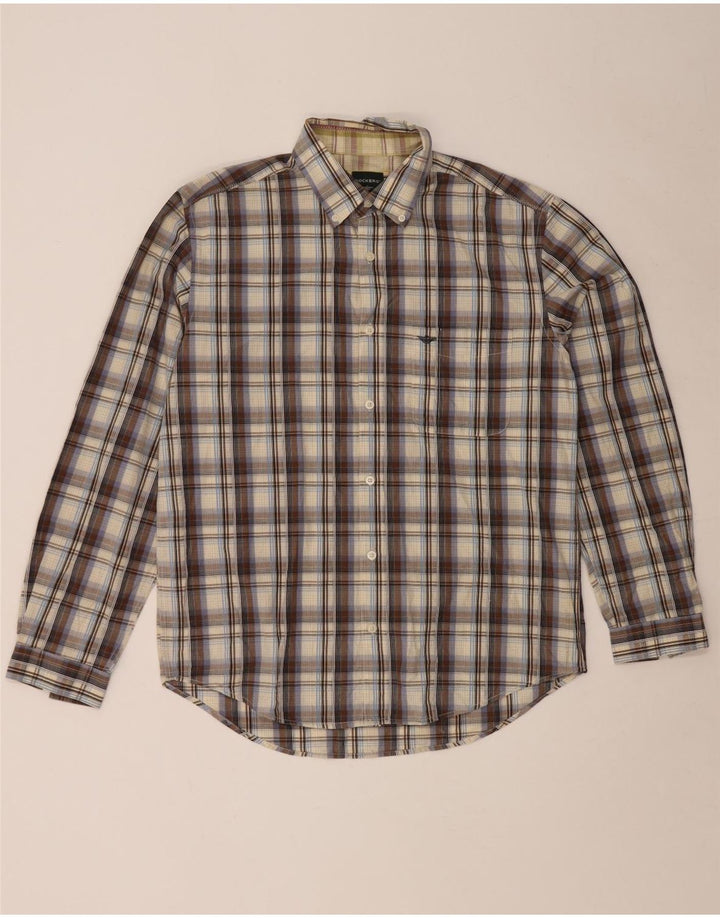 Dockers herreskjorte str. 42/44 Large brun ternet bomuld