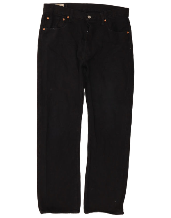 Levi's Herre 501 lige jeans W34 L30 sort bomuld