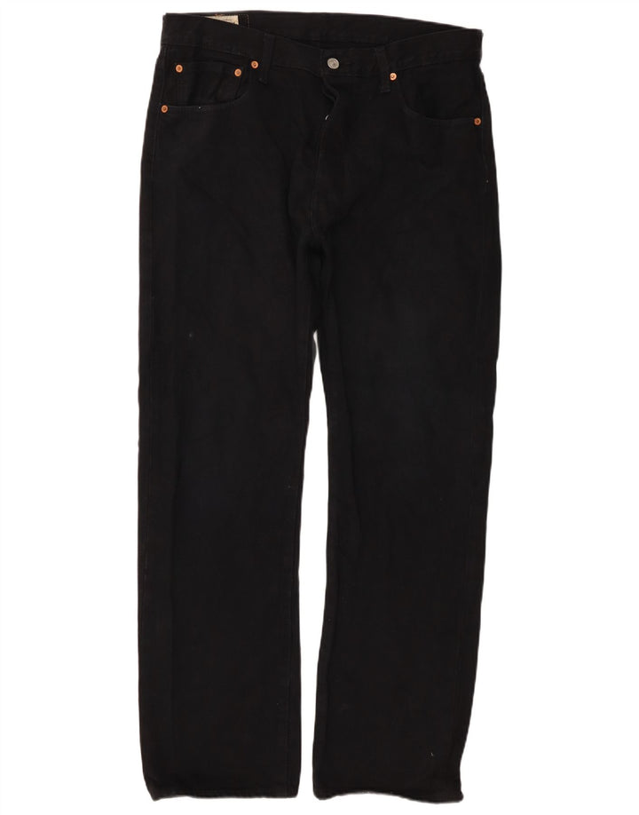 Levi's Herre 501 lige jeans W34 L30 sort bomuld